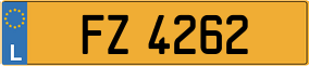 Trailer License Plate
